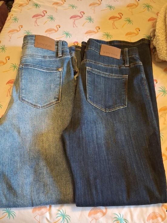 Judy Blue Denim - Judy Blue Two-Tone Blue Wash denim jeans pair